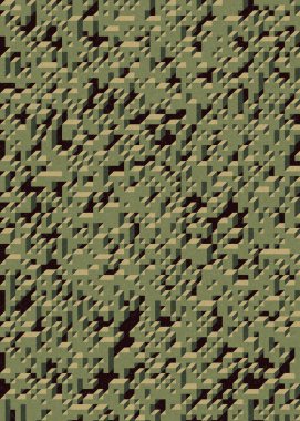 Soyut geometrik arkaplan. Edward Zajecs 2. Cubo 'nun 1971' deki uygulaması. Esasen 8 taştan oluşan bir Truchet fayans seti ve yerleştirme sanatı illüstrasyonu için kurallar 