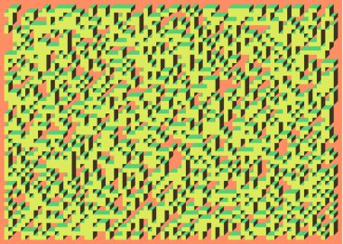 Edward Zajec 'in 1971' deki Il Cubo 'sunun uygulanması. Esasen 8 taştan oluşan bir Truchet fayans seti ve yerleştirme sanatı illüstrasyonu için kurallar