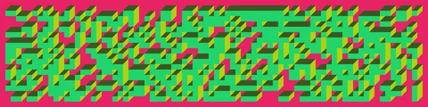 Soyut geometrik arkaplan. Edward Zajecs 2. Cubo 'nun 1971' deki uygulaması. Esasen 8 taştan oluşan bir Truchet fayans seti ve yerleştirme sanatı illüstrasyonu için kurallar 