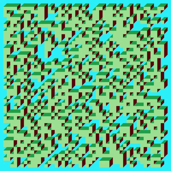 Soyut geometrik arkaplan. Edward Zajecs 2. Cubo 'nun 1971' deki uygulaması. Esasen 8 taştan oluşan bir Truchet fayans seti ve yerleştirme sanatı illüstrasyonu için kurallar 