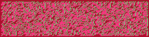 Soyut geometrik arkaplan. Edward Zajecs 2. Cubo 'nun 1971' deki uygulaması. Esasen 8 taştan oluşan bir Truchet fayans seti ve yerleştirme sanatı illüstrasyonu için kurallar 