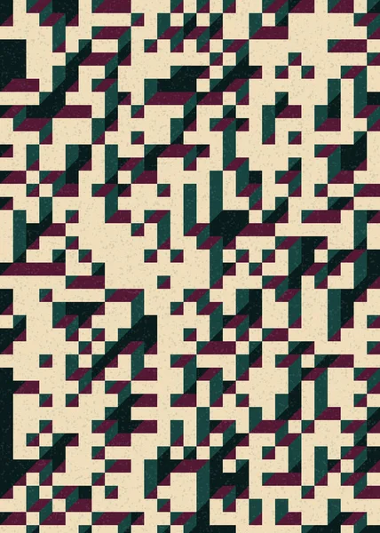 Soyut geometrik arkaplan. Edward Zajecs 2. Cubo 'nun 1971' deki uygulaması. Esasen 8 taştan oluşan bir Truchet fayans seti ve yerleştirme sanatı illüstrasyonu için kurallar 