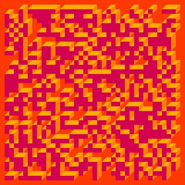 Soyut geometrik arkaplan. Edward Zajecs 2. Cubo 'nun 1971' deki uygulaması. Esasen 8 taştan oluşan bir Truchet fayans seti ve yerleştirme sanatı illüstrasyonu için kurallar 