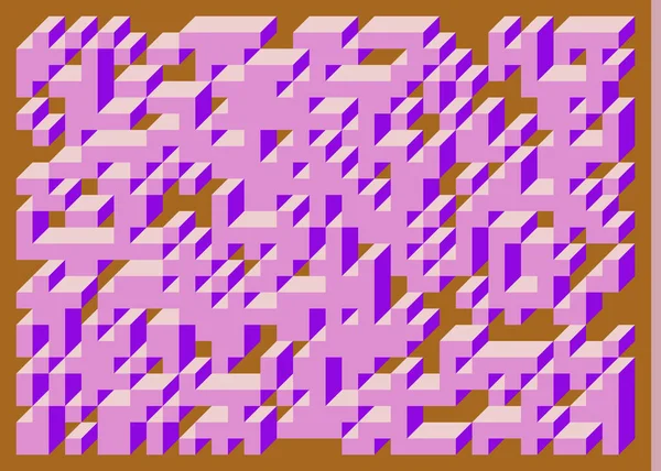 Edward Zajecs 2. Cubo 'nun 1971' deki uygulaması. Esasen 8 taştan oluşan bir Truchet fayans seti ve yerleştirme sanatı illüstrasyonu için kurallar  