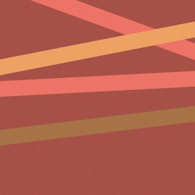 Mercan rengi çizgiler arası üretici sanat tarzı renkli illüstrasyon