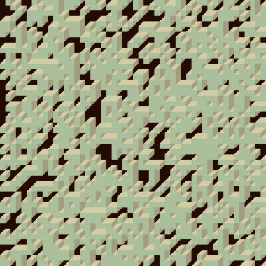 Soyut geometrik arkaplan. Edward Zajecs 2. Cubo 'nun 1971' deki uygulaması. Esasen 8 taştan oluşan bir Truchet fayans seti ve yerleştirme sanatı illüstrasyonu için kurallar 