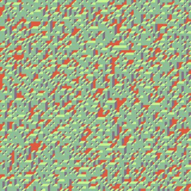 Soyut geometrik arkaplan. Edward Zajecs 2. Cubo 'nun 1971' deki uygulaması. Esasen 8 taştan oluşan bir Truchet fayans seti ve yerleştirme sanatı illüstrasyonu için kurallar 