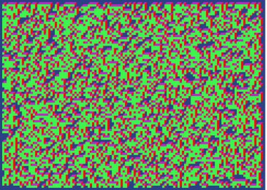 Edward Zajecs 2. Cubo 'nun 1971' deki uygulaması. Esasen 8 taştan oluşan bir Truchet fayans seti ve yerleştirme sanatı illüstrasyonu için kurallar 