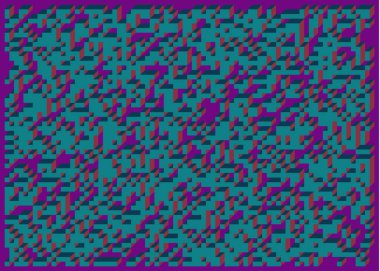 Edward Zajecs 2. Cubo 'nun 1971' deki uygulaması. Esasen 8 taştan oluşan bir Truchet fayans seti ve yerleştirme sanatı illüstrasyonu için kurallar 