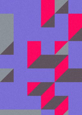 Soyut geometrik arkaplan. Edward Zajecs 2. Cubo 'nun 1971' deki uygulaması. Esasen 8 taştan oluşan bir Truchet fayans seti ve yerleştirme sanatı illüstrasyonu için kurallar 