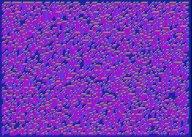 Edward Zajec 'in 1971' deki Il Cubo 'sunun uygulanması. Esasen 8 taştan oluşan bir Truchet fayans seti ve yerleştirme sanatı illüstrasyonu için kurallar