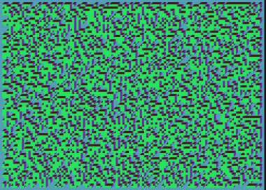 Edward Zajecs 2. Cubo 'nun 1971' deki uygulaması. Esasen 8 taştan oluşan bir Truchet fayans seti ve yerleştirme sanatı illüstrasyonu için kurallar 