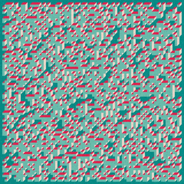 Soyut geometrik arkaplan. Edward Zajecs 2. Cubo 'nun 1971' deki uygulaması. Esasen 8 taştan oluşan bir Truchet fayans seti ve yerleştirme sanatı illüstrasyonu için kurallar 