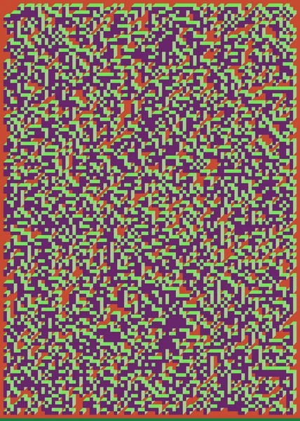 Edward Zajec 'in 1971' deki Il Cubo 'sunun uygulanması. Esasen 8 taştan oluşan bir Truchet fayans seti ve yerleştirme sanatı illüstrasyonu için kurallar