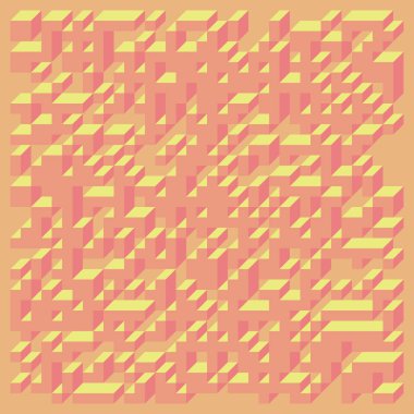 Edward Zajecs 2. Cubo 'nun 1971' deki uygulaması. Esasen 8 taştan oluşan bir Truchet fayans seti ve yerleştirme sanatı illüstrasyonu için kurallar  