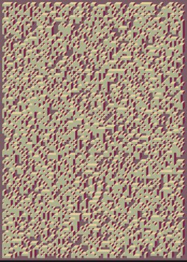 Edward Zajec 'in 1971' deki Il Cubo 'sunun uygulanması. Esasen 8 taştan oluşan bir Truchet fayans seti ve yerleştirme sanatı illüstrasyonu için kurallar