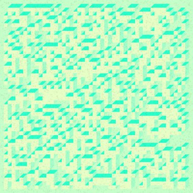 Edward Zajecs 2. Cubo 'nun 1971' deki uygulaması. Esasen 8 taştan oluşan bir Truchet fayans seti ve yerleştirme sanatı illüstrasyonu için kurallar  