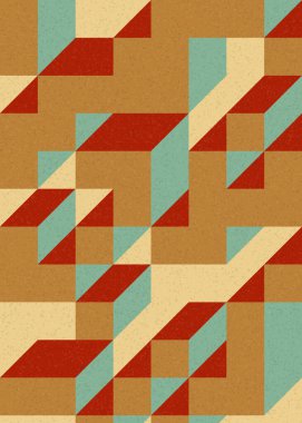 Soyut geometrik arkaplan. Edward Zajecs 2. Cubo 'nun 1971' deki uygulaması. Esasen 8 taştan oluşan bir Truchet fayans seti ve yerleştirme sanatı illüstrasyonu için kurallar 