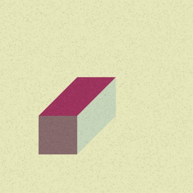 Soyut geometrik arkaplan. Edward Zajecs 2. Cubo 'nun 1971' deki uygulaması. Esasen 8 taştan oluşan bir Truchet fayans seti ve yerleştirme sanatı illüstrasyonu için kurallar 