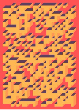 Edward Zajecs 2. Cubo 'nun 1971' deki uygulaması. Esasen 8 taştan oluşan bir Truchet fayans seti ve yerleştirme sanatı illüstrasyonu için kurallar  