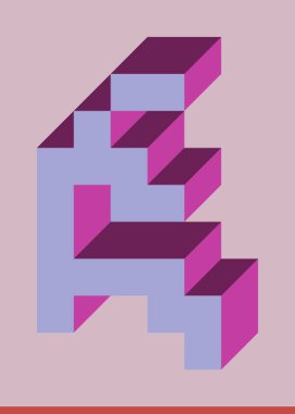 Edward Zajec 'in 1971' deki Il Cubo 'sunun uygulanması. Esasen 8 taştan oluşan bir Truchet fayans seti ve yerleştirme sanatı illüstrasyonu için kurallar