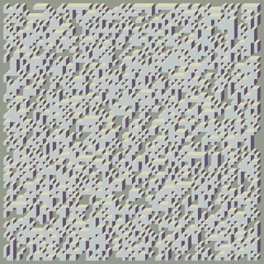 Soyut geometrik arkaplan. Edward Zajecs 2. Cubo 'nun 1971' deki uygulaması. Esasen 8 taştan oluşan bir Truchet fayans seti ve yerleştirme sanatı illüstrasyonu için kurallar 