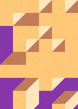 Soyut geometrik arkaplan. Edward Zajecs 2. Cubo 'nun 1971' deki uygulaması. Esasen 8 taştan oluşan bir Truchet fayans seti ve yerleştirme sanatı illüstrasyonu için kurallar 