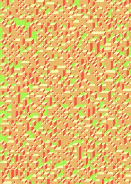 Soyut geometrik arkaplan. Edward Zajecs 2. Cubo 'nun 1971' deki uygulaması. Esasen 8 taştan oluşan bir Truchet fayans seti ve yerleştirme sanatı illüstrasyonu için kurallar 