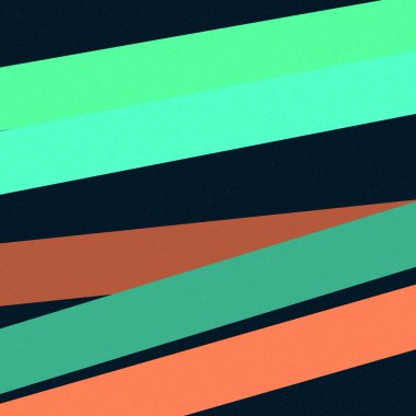 Deniz Yeşili Çizgileri Geçen Üretici Sanat Biçimi Renkli Çizimler