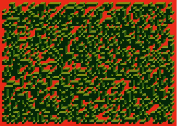 Edward Zajecs 2. Cubo 'nun 1971' deki uygulaması. Esasen 8 taştan oluşan bir Truchet fayans seti ve yerleştirme sanatı illüstrasyonu için kurallar  