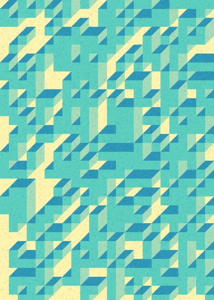 Soyut geometrik arkaplan. Edward Zajecs 2. Cubo 'nun 1971' deki uygulaması. Esasen 8 taştan oluşan bir Truchet fayans seti ve yerleştirme sanatı illüstrasyonu için kurallar 