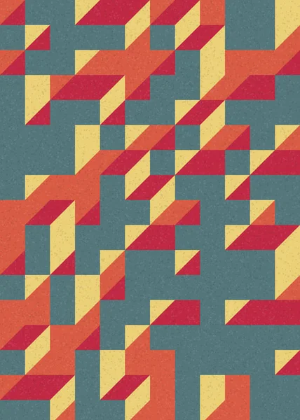 Soyut geometrik arkaplan. Edward Zajecs 2. Cubo 'nun 1971' deki uygulaması. Esasen 8 taştan oluşan bir Truchet fayans seti ve yerleştirme sanatı illüstrasyonu için kurallar 