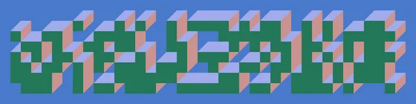 Fondo Geométrico Abstracto Implementación Edward Zajecs Cubo Desde 1971 Esencialmente — Vector de stock