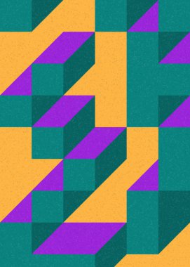 Edward Zajecs 2. Cubo 'nun 1971' deki uygulaması. Esasen 8 taştan oluşan bir Truchet fayans seti ve yerleştirme sanatı illüstrasyonu için kurallar  