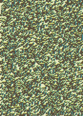 Edward Zajecs 2. Cubo 'nun 1971' deki uygulaması. Esasen 8 taştan oluşan bir Truchet fayans seti ve yerleştirme sanatı illüstrasyonu için kurallar  