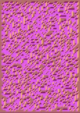 Edward Zajec 'in 1971' deki Il Cubo 'sunun uygulanması. Esasen 8 taştan oluşan bir Truchet fayans seti ve yerleştirme sanatı illüstrasyonu için kurallar