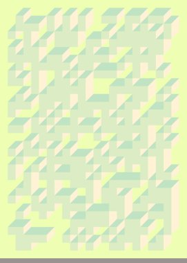 Edward Zajec 'in 1971' deki Il Cubo 'sunun uygulanması. Esasen 8 taştan oluşan bir Truchet fayans seti ve yerleştirme sanatı illüstrasyonu için kurallar