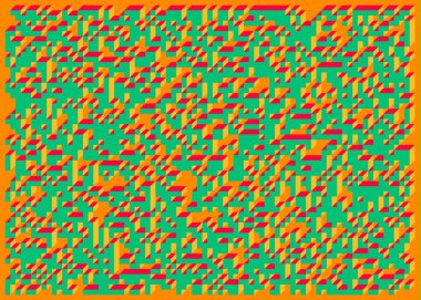 Edward Zajecs 2. Cubo 'nun 1971' deki uygulaması. Esasen 8 taştan oluşan bir Truchet fayans seti ve yerleştirme sanatı illüstrasyonu için kurallar 