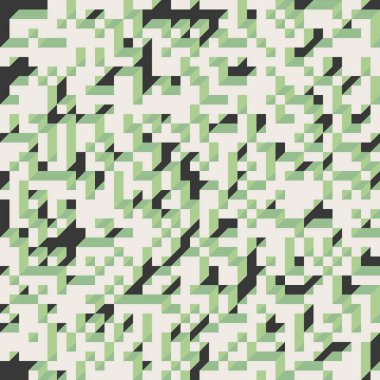 Soyut geometrik arkaplan. Edward Zajecs 2. Cubo 'nun 1971' deki uygulaması. Esasen 8 taştan oluşan bir Truchet fayans seti ve yerleştirme sanatı illüstrasyonu için kurallar 