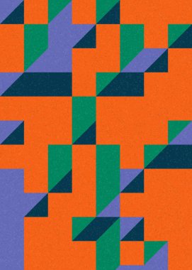 Soyut geometrik arkaplan. Edward Zajecs 2. Cubo 'nun 1971' deki uygulaması. Esasen 8 taştan oluşan bir Truchet fayans seti ve yerleştirme sanatı illüstrasyonu için kurallar 