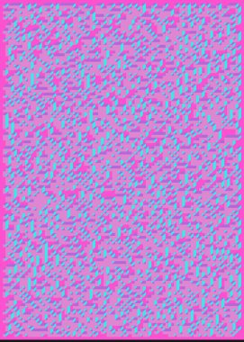 Edward Zajec 'in 1971' deki Il Cubo 'sunun uygulanması. Esasen 8 taştan oluşan bir Truchet fayans seti ve yerleştirme sanatı illüstrasyonu için kurallar