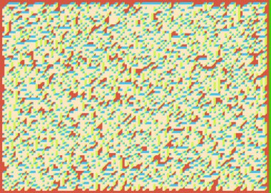 Edward Zajecs 2. Cubo 'nun 1971' deki uygulaması. Esasen 8 taştan oluşan bir Truchet fayans seti ve yerleştirme sanatı illüstrasyonu için kurallar 