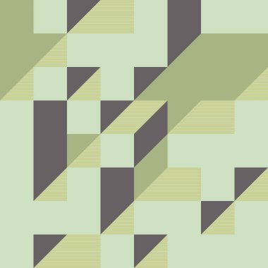 Soyut geometrik arkaplan. Edward Zajecs 2. Cubo 'nun 1971' deki uygulaması. Esasen 8 taştan oluşan bir Truchet fayans seti ve yerleştirme sanatı illüstrasyonu için kurallar 