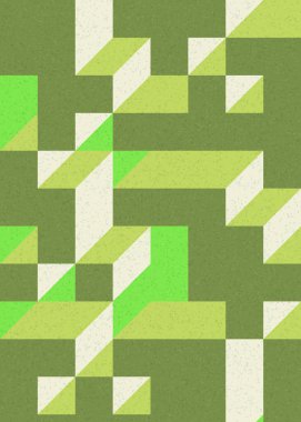 Edward Zajecs 2. Cubo 'nun 1971' deki uygulaması. Esasen 8 taştan oluşan bir Truchet fayans seti ve yerleştirme sanatı illüstrasyonu için kurallar  