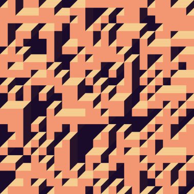 Soyut geometrik arkaplan. Edward Zajecs 2. Cubo 'nun 1971' deki uygulaması. Esasen 8 taştan oluşan bir Truchet fayans seti ve yerleştirme sanatı illüstrasyonu için kurallar 