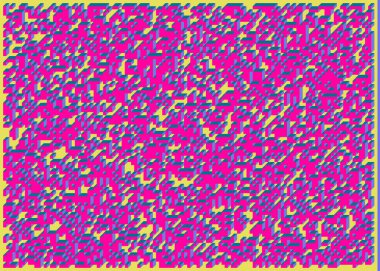 Edward Zajecs 2. Cubo 'nun 1971' deki uygulaması. Esasen 8 taştan oluşan bir Truchet fayans seti ve yerleştirme sanatı illüstrasyonu için kurallar 