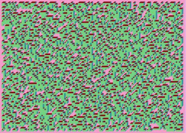 Edward Zajecs 2. Cubo 'nun 1971' deki uygulaması. Esasen 8 taştan oluşan bir Truchet fayans seti ve yerleştirme sanatı illüstrasyonu için kurallar 