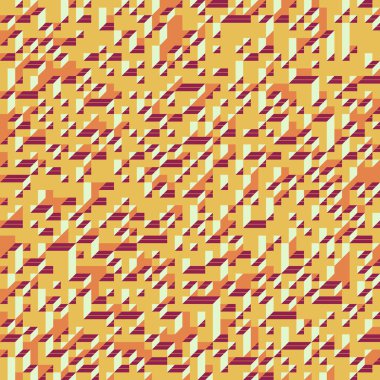 Soyut geometrik arkaplan. Edward Zajecs 2. Cubo 'nun 1971' deki uygulaması. Esasen 8 taştan oluşan bir Truchet fayans seti ve yerleştirme sanatı illüstrasyonu için kurallar 