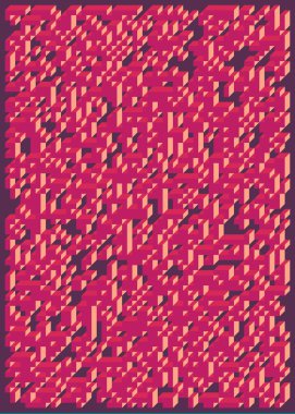 Edward Zajecs 2. Cubo 'nun 1971' deki uygulaması. Esasen 8 taştan oluşan bir Truchet fayans seti ve yerleştirme sanatı illüstrasyonu için kurallar  