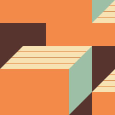 Edward Zajecs 2. Cubo 'nun 1971' deki uygulaması. Esasen 8 taştan oluşan bir Truchet fayans seti ve yerleştirme sanatı illüstrasyonu için kurallar  